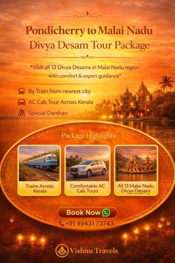 Pondicherry to Kerala Divyadesam Tour Package