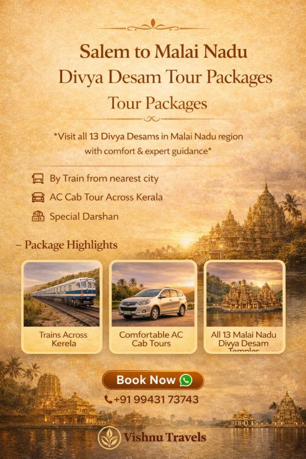 Salem to Kerala Divyadesam Tour Package