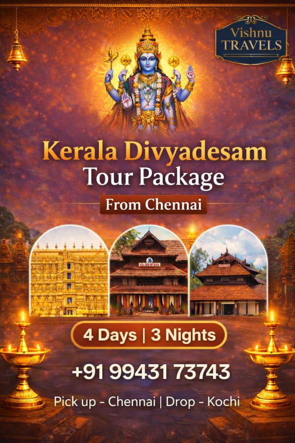 Chennai to Kerala Divyadesam Tour Package