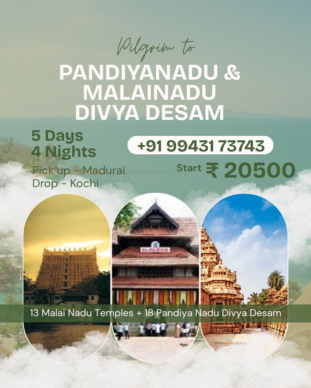 Malai Nadu & Pandiya Nadu Divya Desam Tour